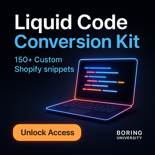 Boring University Liquid Code Conversion Kit