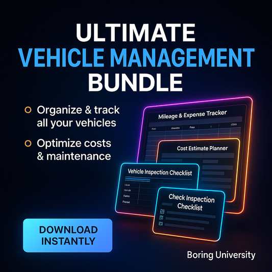 Boring University Ultimate Vehicle Management Bundle