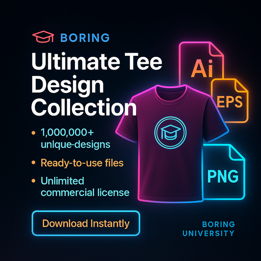 Boring University Ultimate Tee Design Collection
