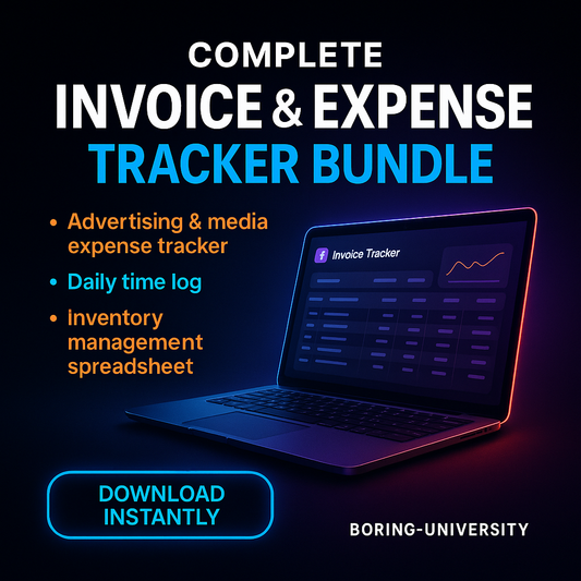 Boring University Complete Invoice & Expense Tracker Bundle